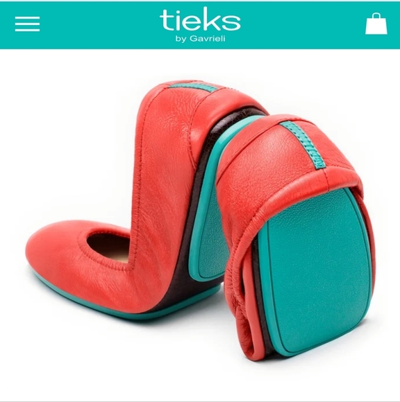 Tieks by Gravieli Poppy Italian Leather Ballet Flats Size 10 NIB - Picture 1 of 10